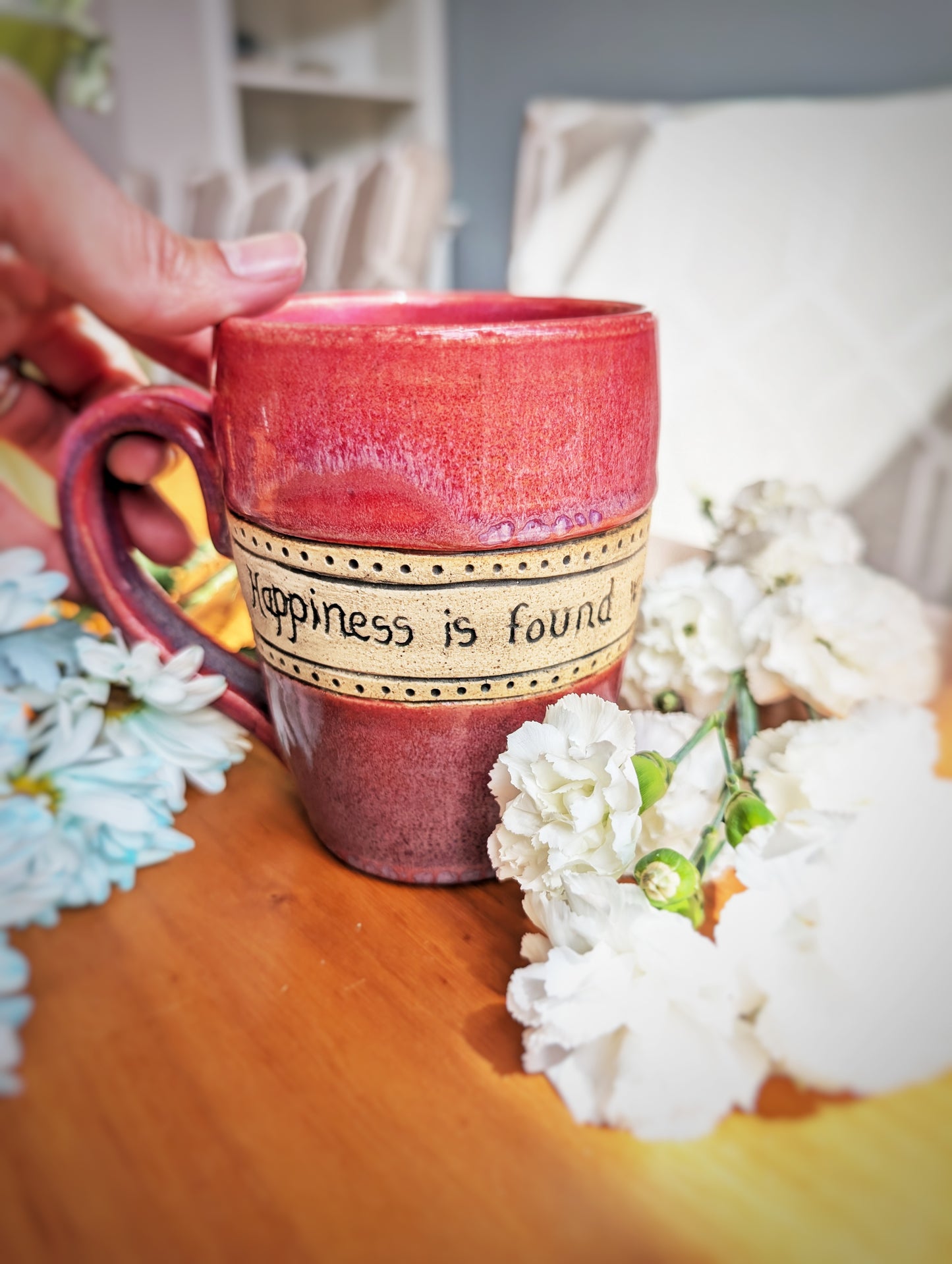 Handmade Happiness Mug - Pink