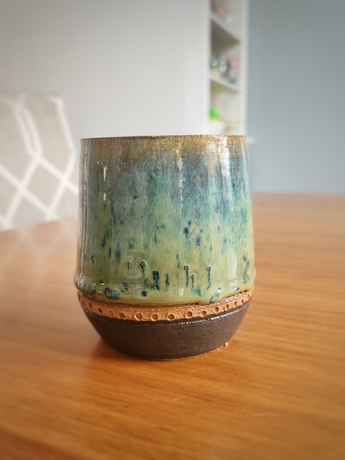 Artisan-glazed & Mystic Moss Wines Glass