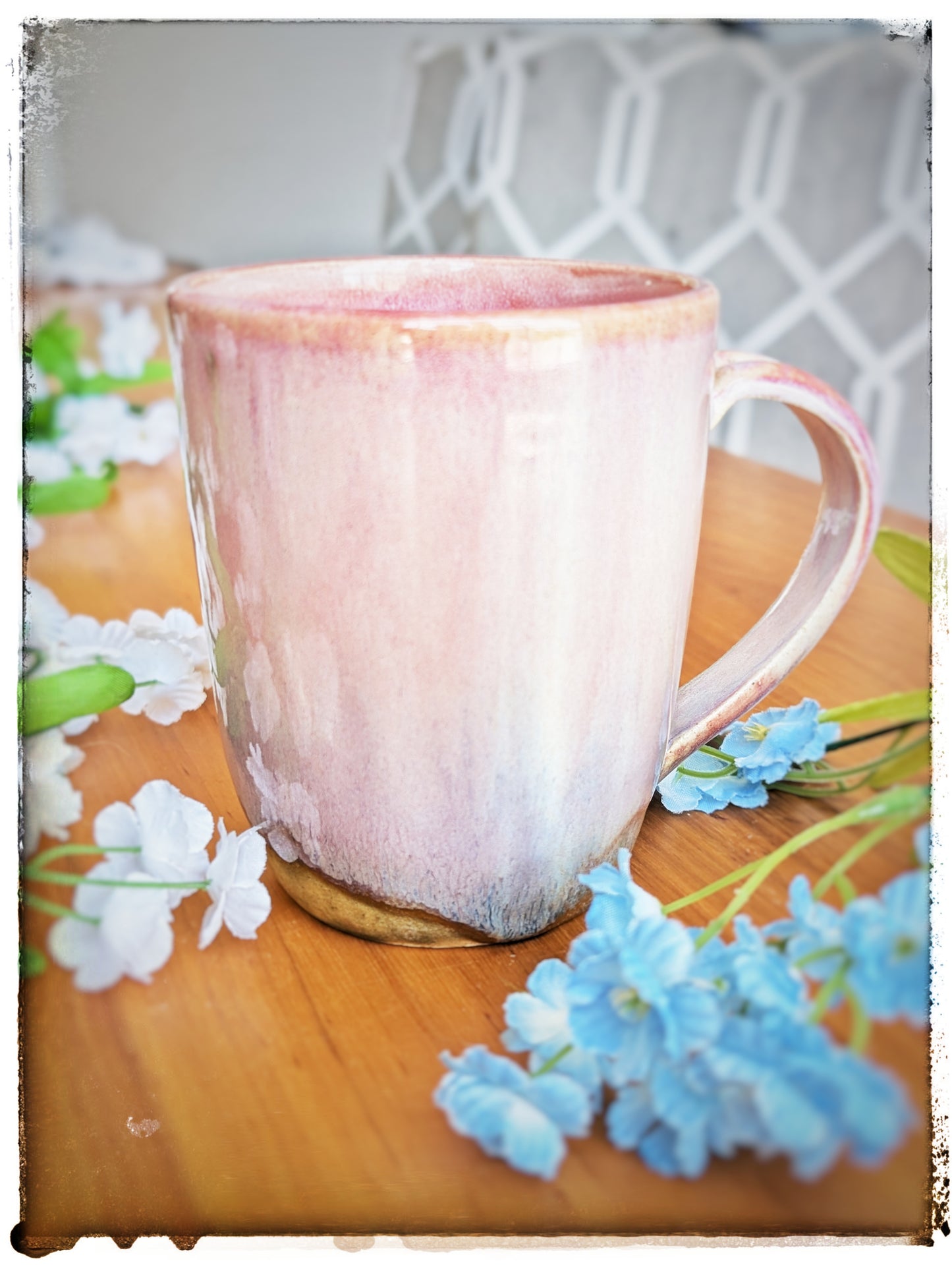 Hand-poured glaze Blush Morning Mug