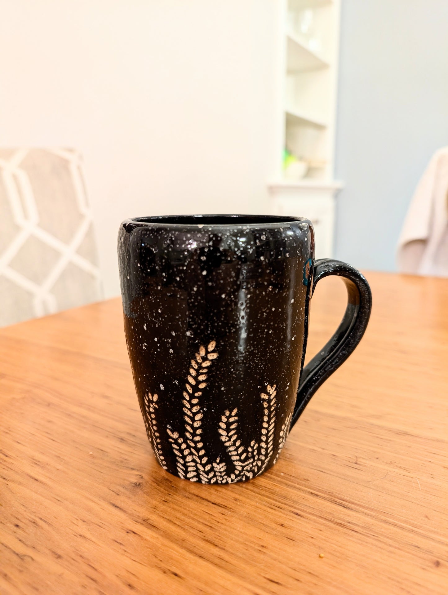 Hand-carved Midnight Meadow Mug