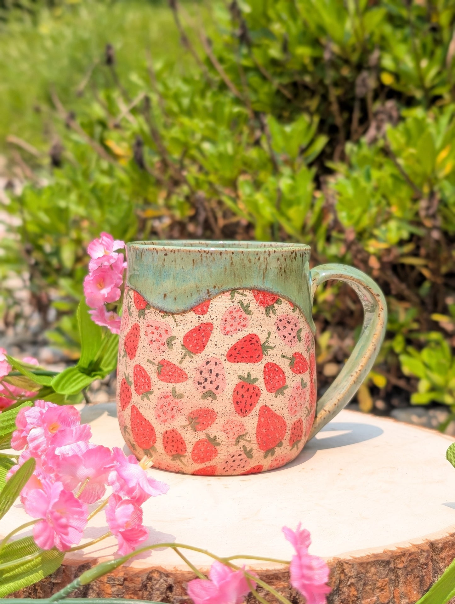 Artisan Strawberry Patch Mug