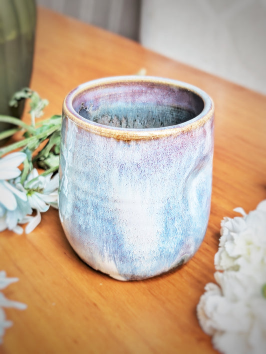 Handmade Lavender Dusk Wine Glass