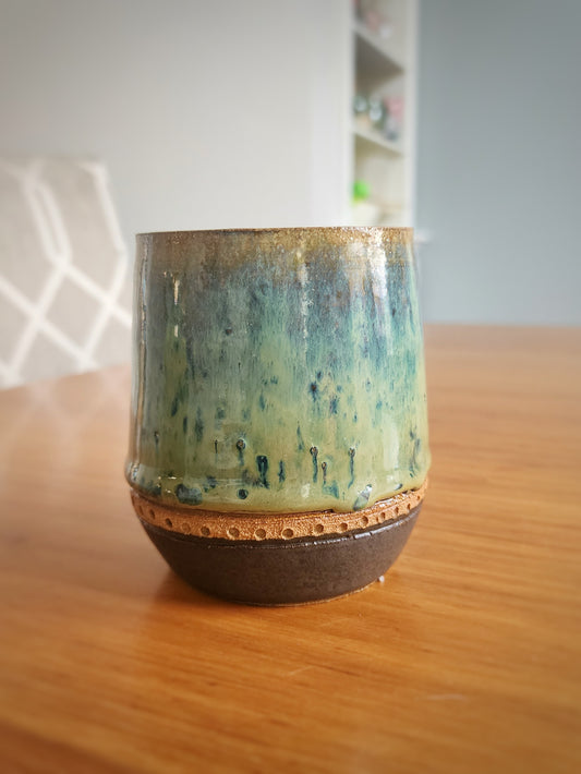 Artisan-glazed & Mystic Moss Wines Glass