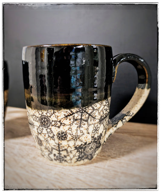 Handmade Black lace Mug