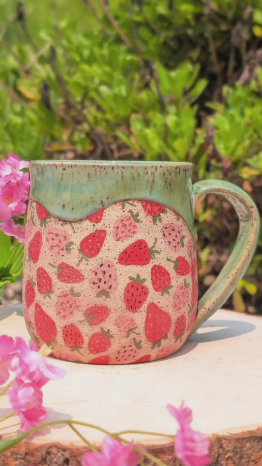 Artisan Strawberry Patch Mug