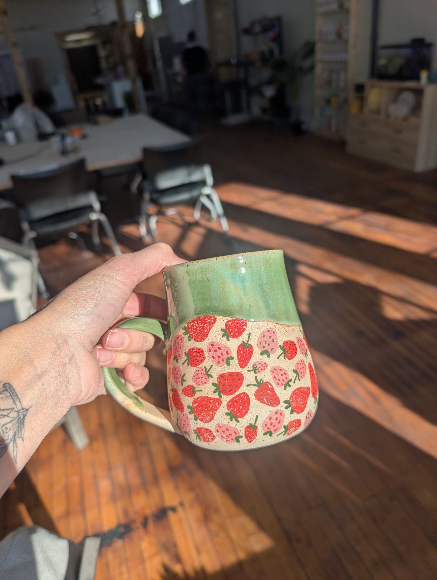 Artisan Strawberry Patch Mug