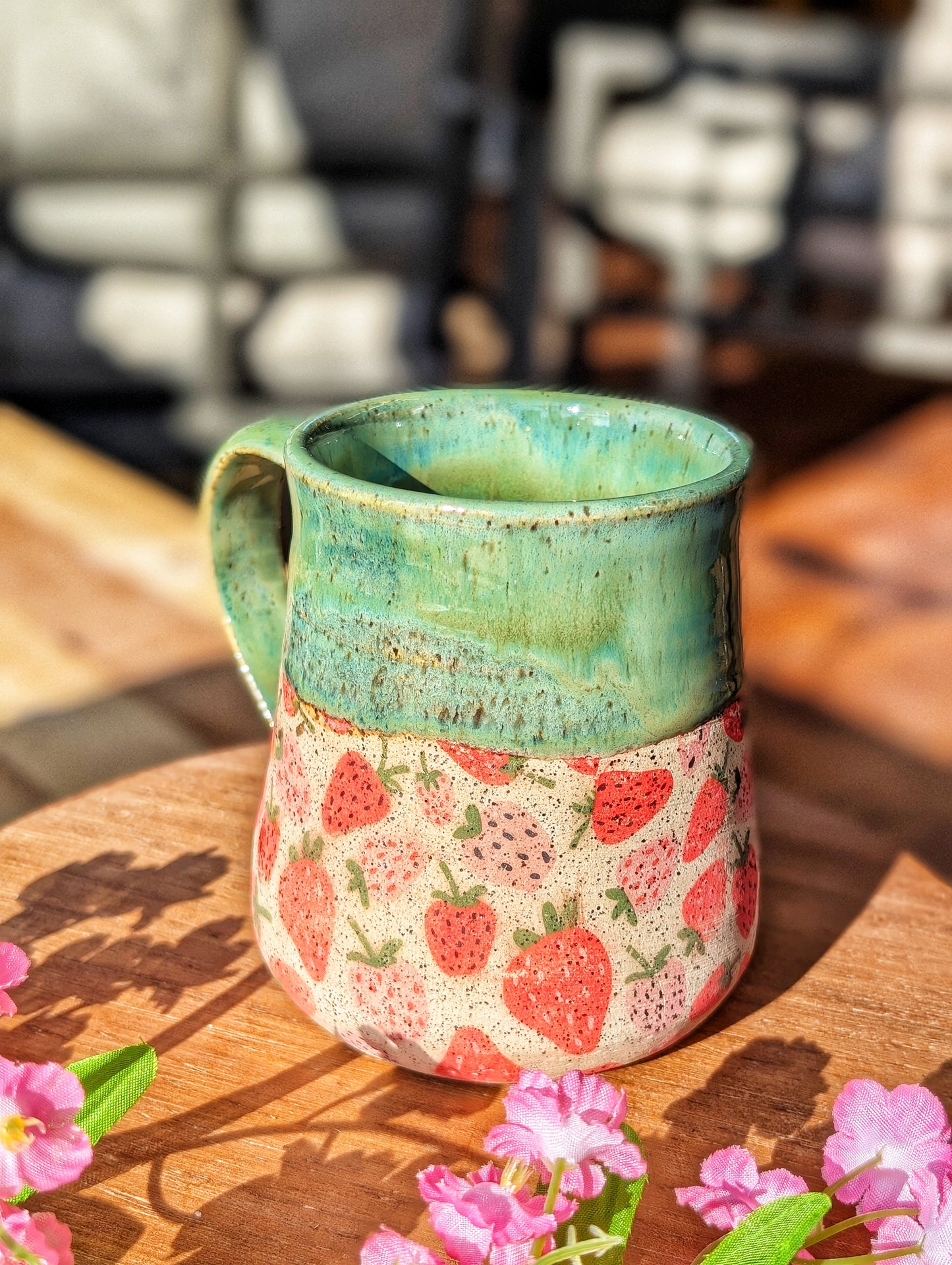 Artisan Strawberry Patch Mug